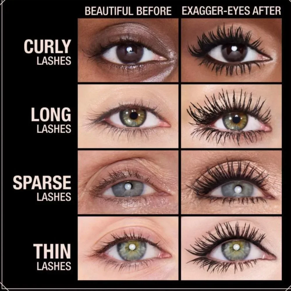 Charlotte Tilbury Exagger-eyes Volumizing and Curling Mascara- Black - Picture 4 of 9